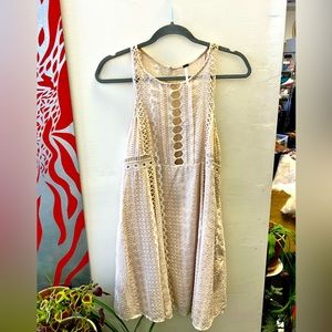 Free People crochet detail mini dress